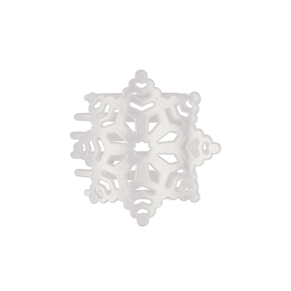 Glitter Snowflake Flat Hair Clip