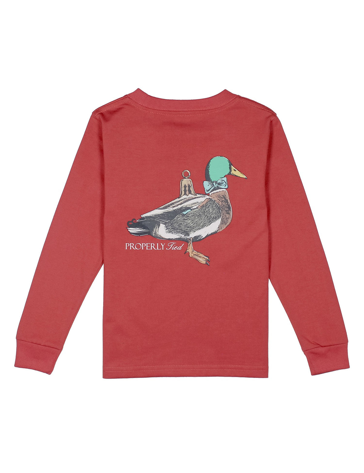 Boys Duck Ornament LS Cabernet