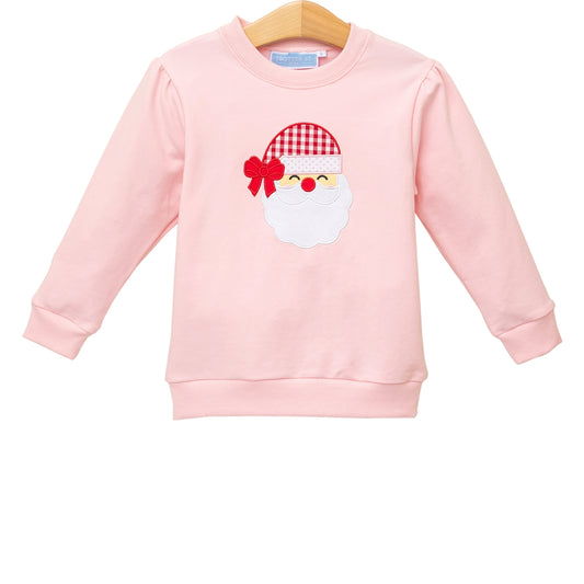 Girls Santa French Terry Pullover
