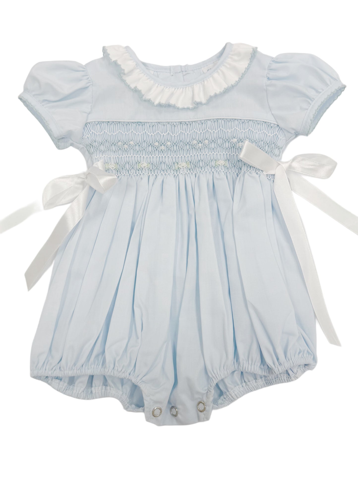 Dusty Blue Floral Heirloom Bubble