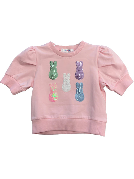 Peeps Sequin Puff Sleeve Top