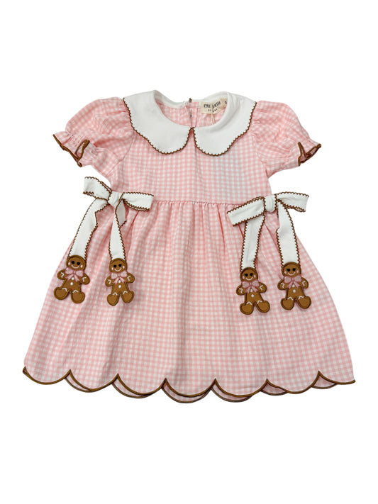 Christmas Girls Gingerbread Peter Pan Collar Dress