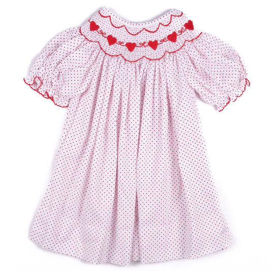Hearts Red Bitty Dot - Dress