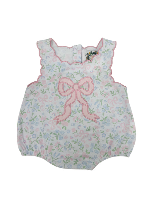 Girls Sutton Floral Bow Bubble
