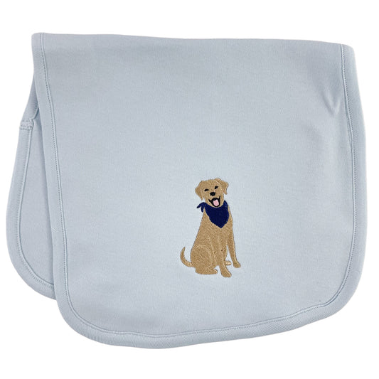 Bandana Dog Embroidery Burp Cloth