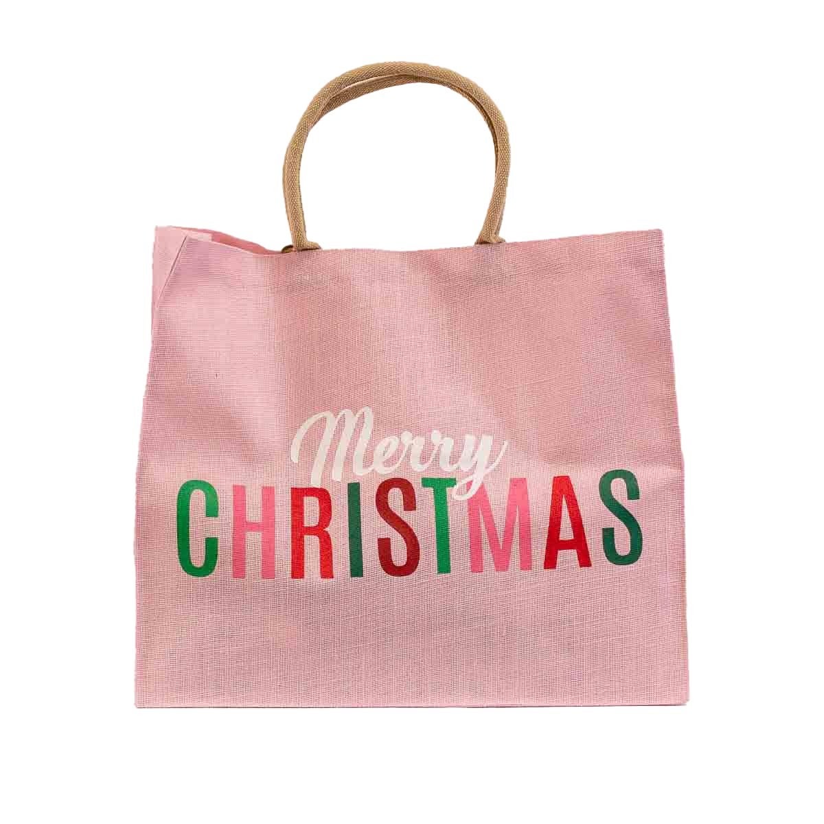 Merry Christmas Candy Carryall Tote Pink/Multi