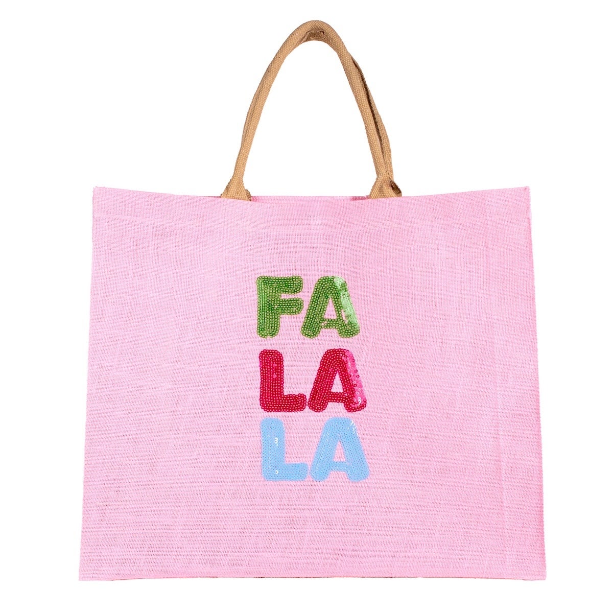 FaLaLa Sequin Carryall Tote Light Pink/Green/Blue