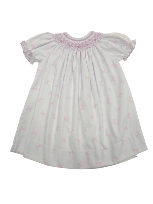 Bow Smocked Bishop Dress