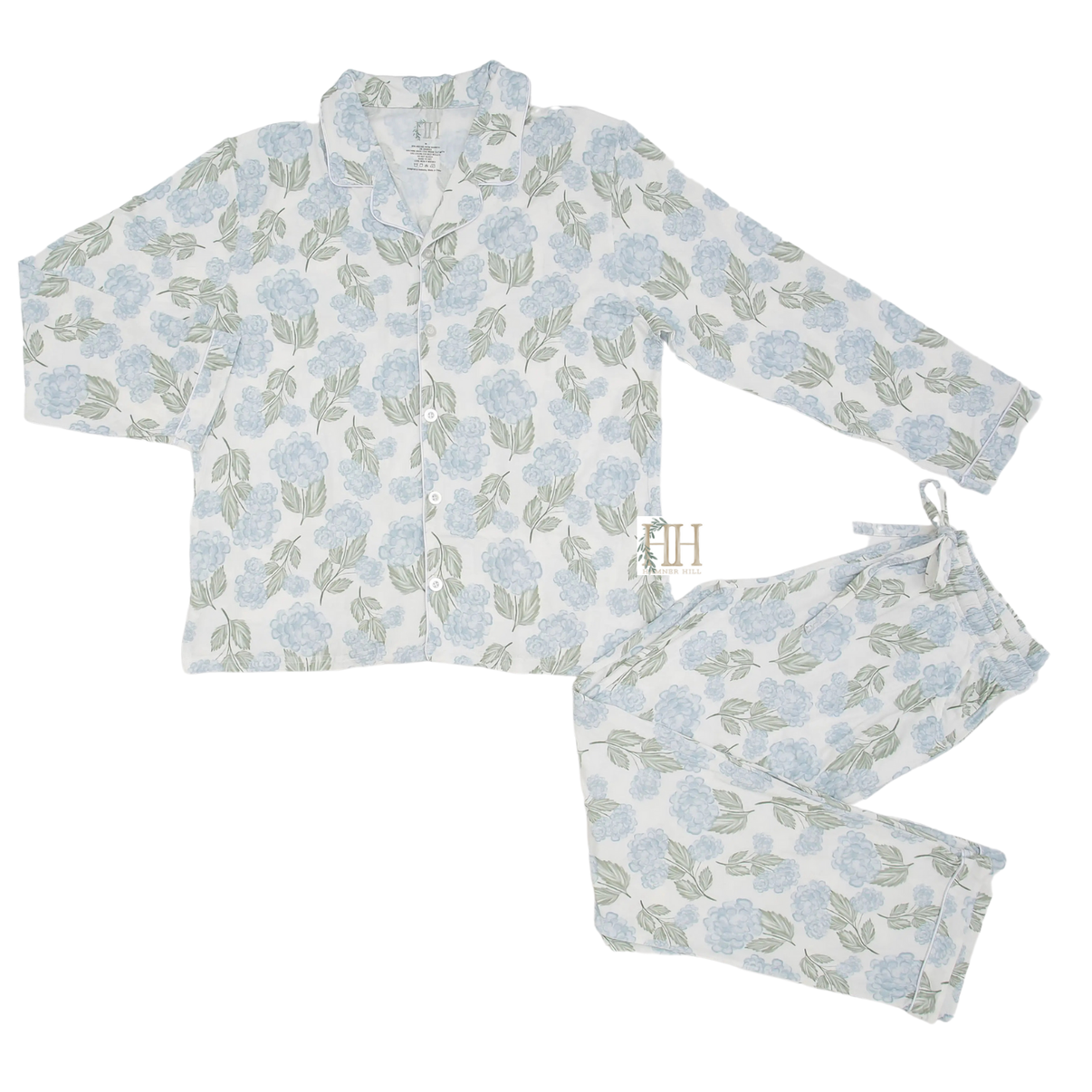 Womens Garden Party Button Down Loungewear Set