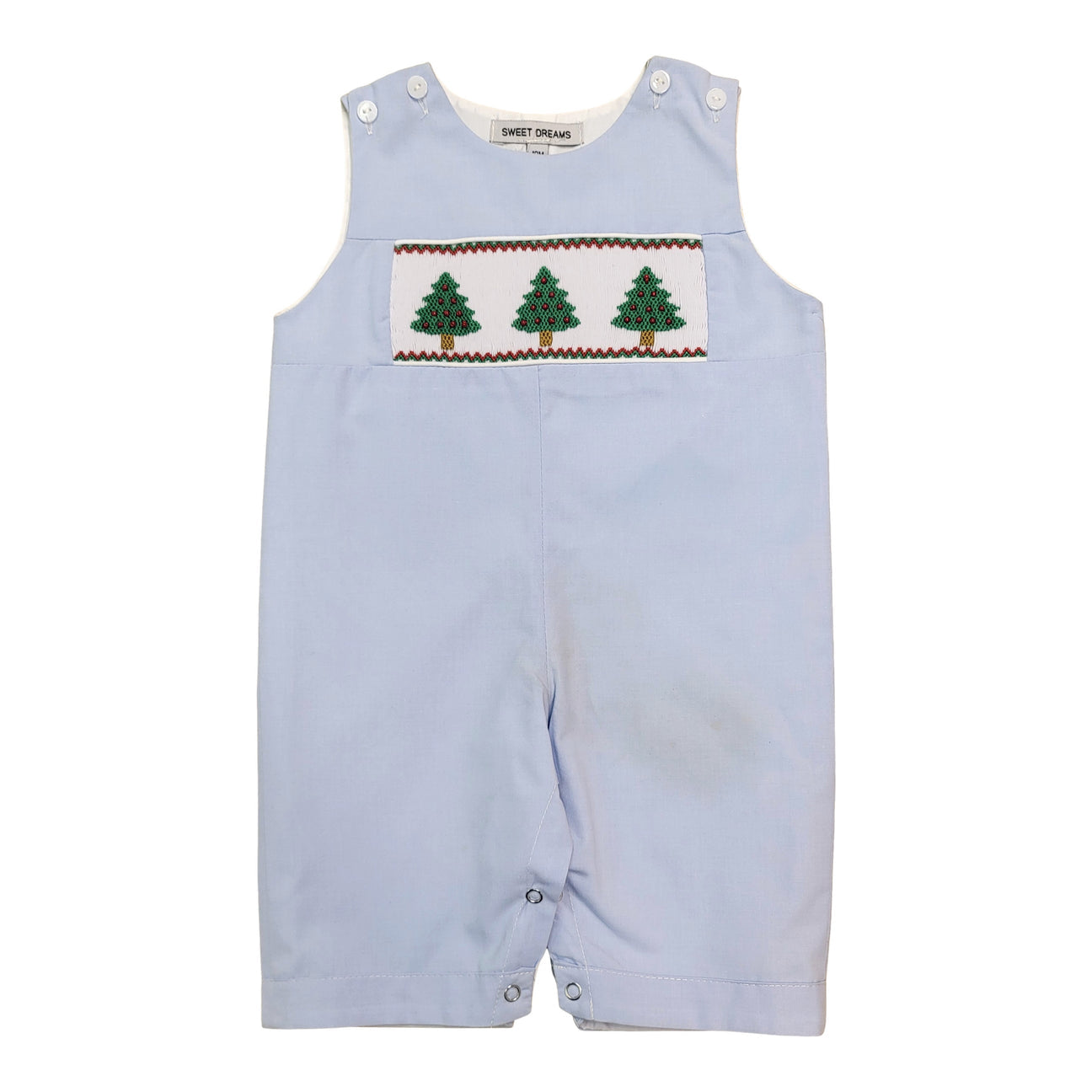 CHRISTMAS TREE SMOCKED LONGALL