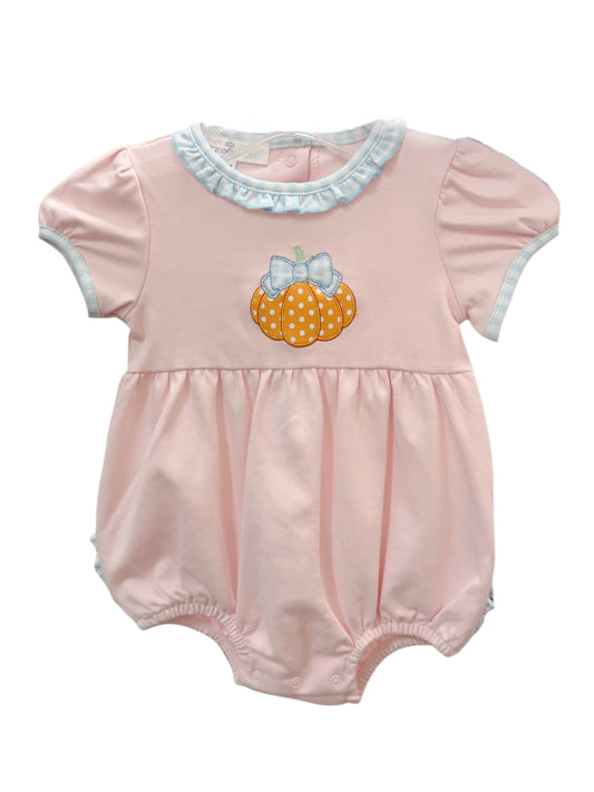Bowtique Pumpkin Applique Ruffle Bubble