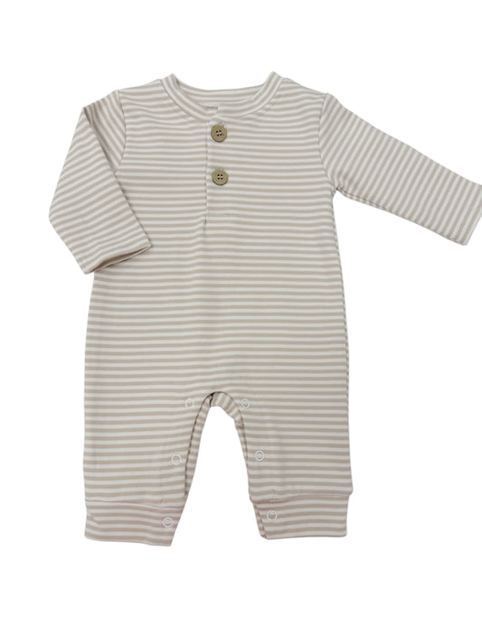 Karter Romper - Tan Stripe