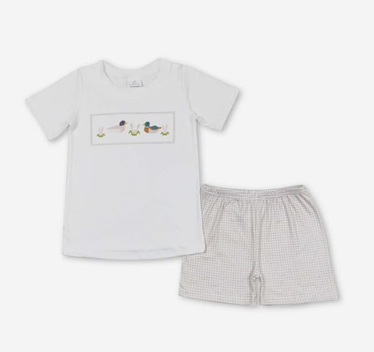 Duck Plaid Short Set