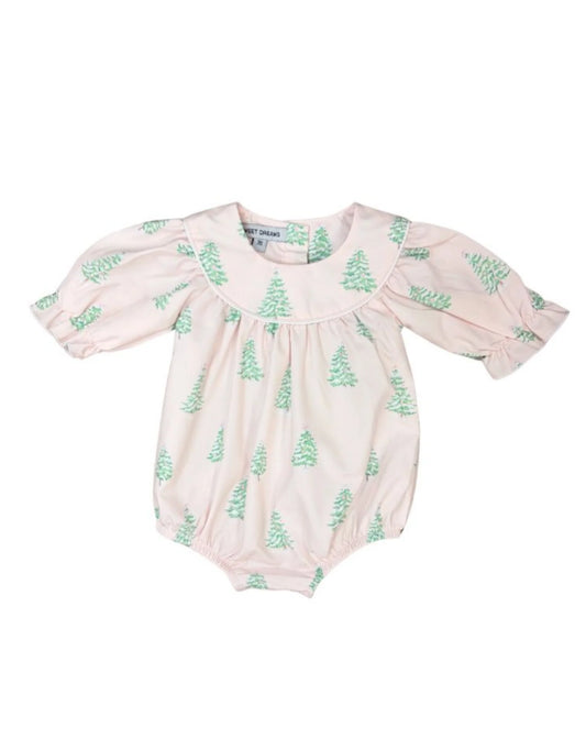 Christmas Tree Print Pink Bubble