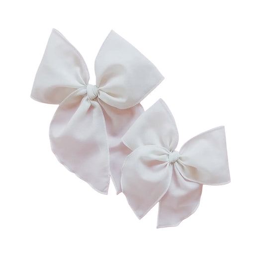 White Crepe Bow