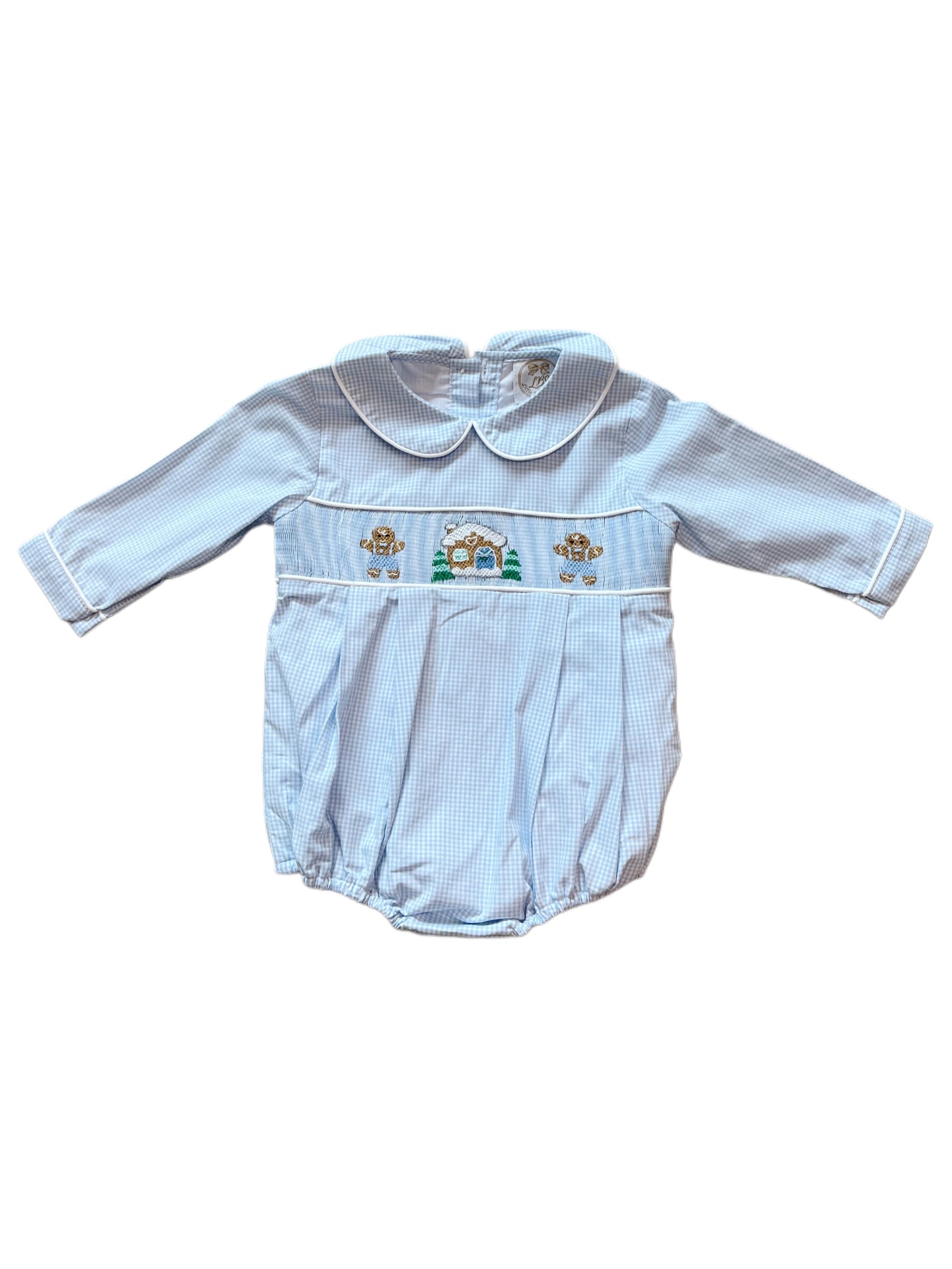 Boys Smocked Gingerbread Bubble