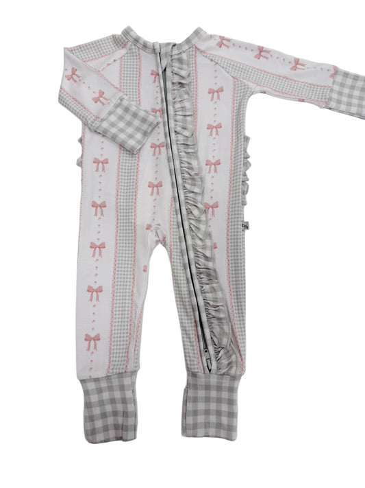 Gingham & Bows Ruffle Pajamas