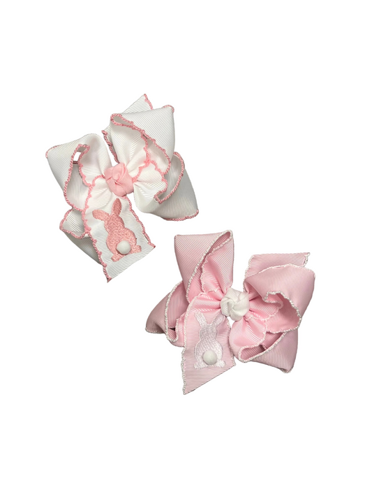 Embroidered Easter Crochet Edge Bow
