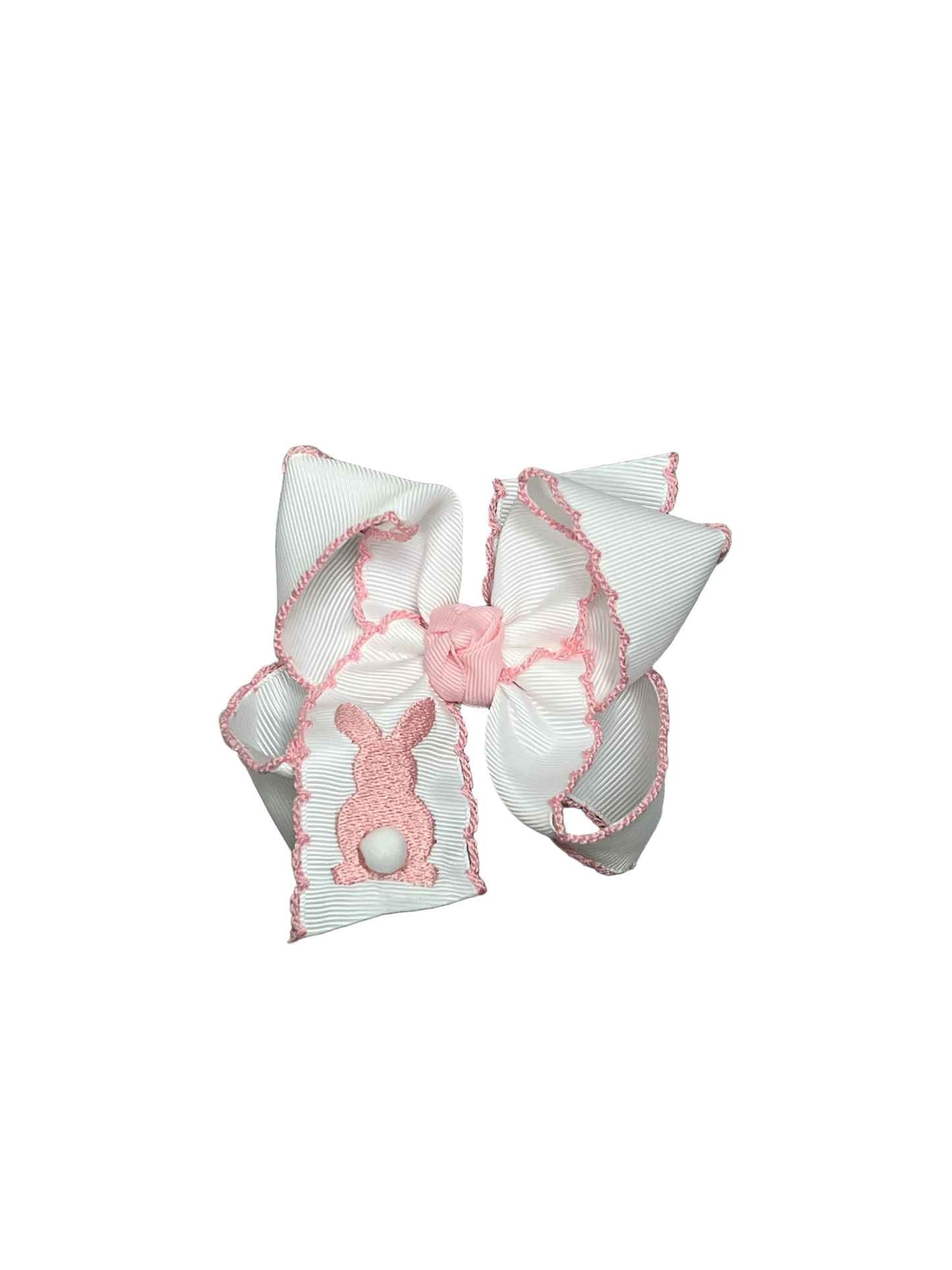 Embroidered Easter Crochet Edge Bow