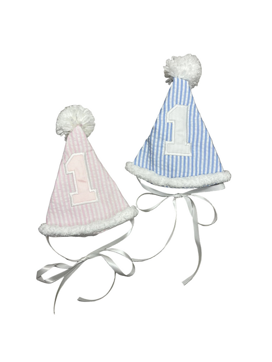 Seersucker Birthday Hats