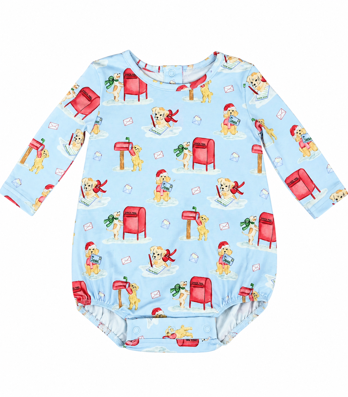 Long Sleeve Bates Bubble- Letter to Santa Paws