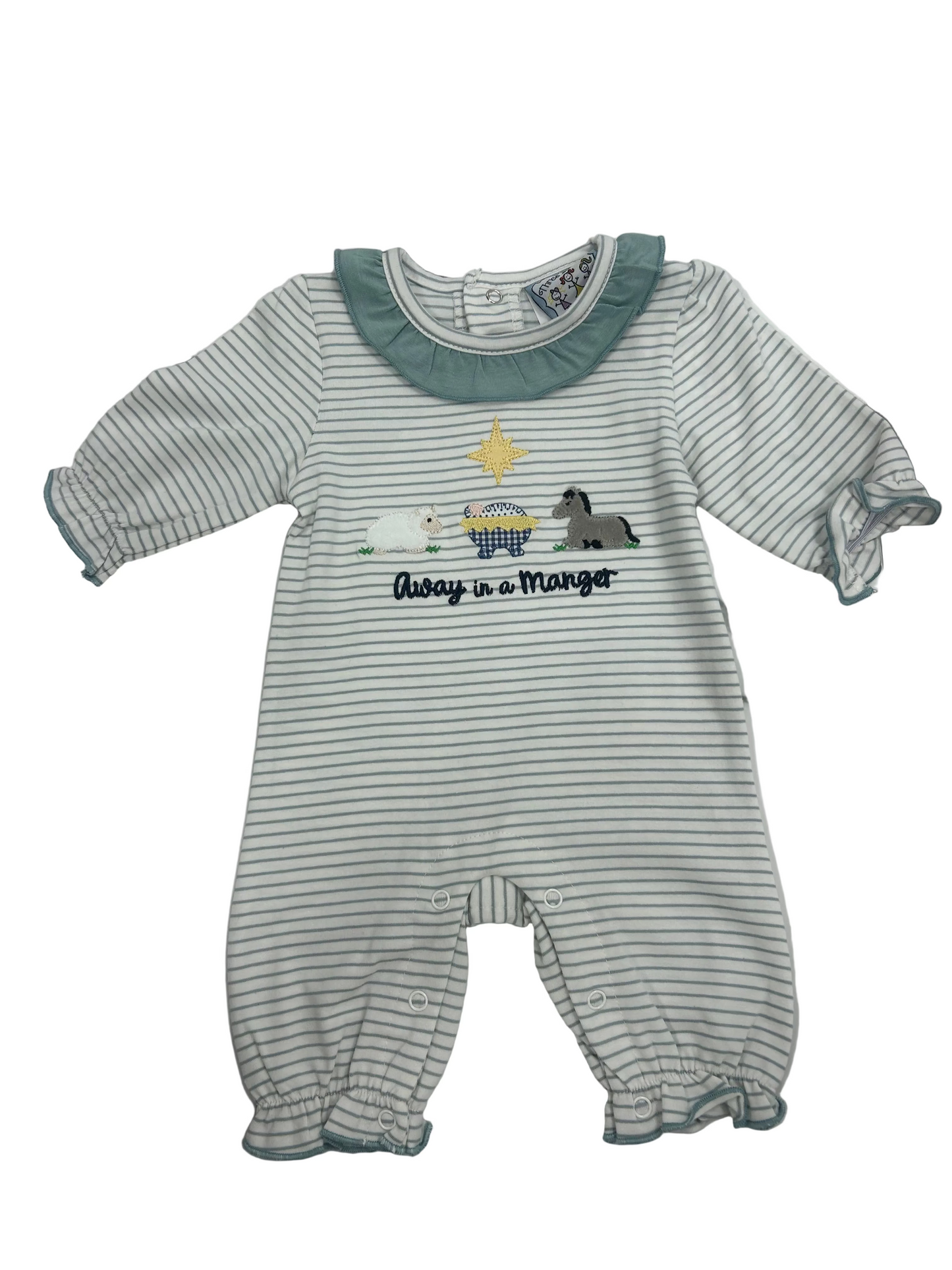 Away in a Manger Girls Romper