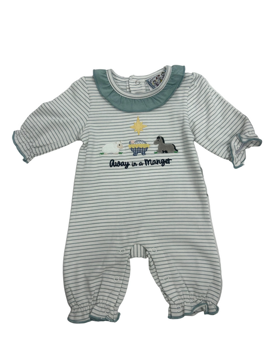 Away in a Manger Girls Romper