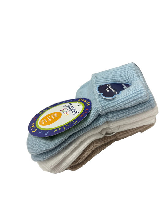 Blue, White, Tan Sock Set