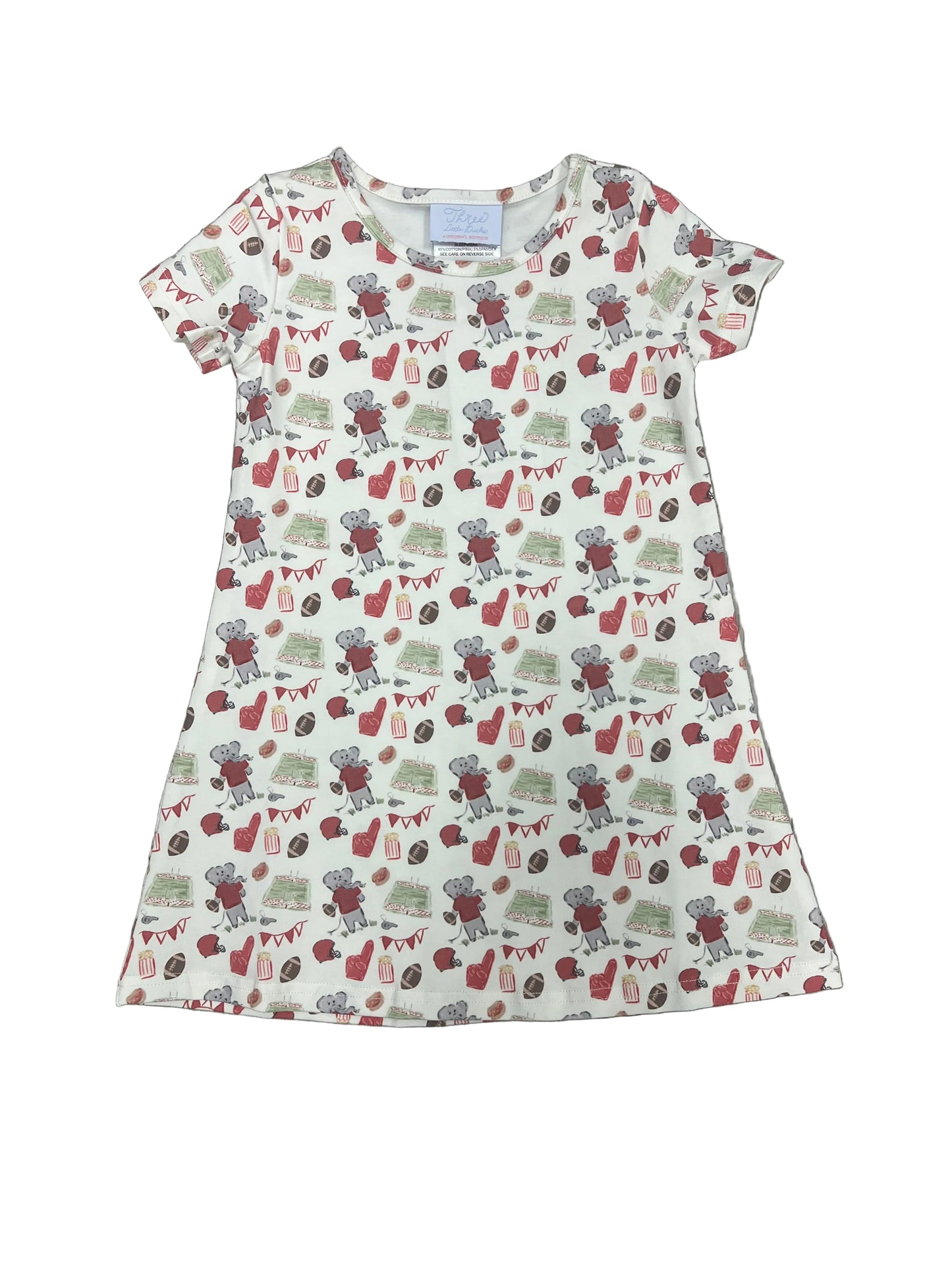 Charlotte Play Dress- Game Day Elephant