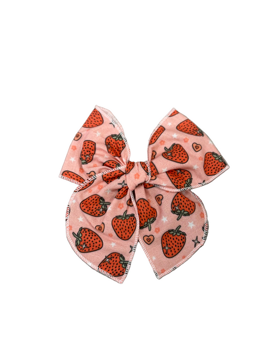 Strawberry Clip Bow