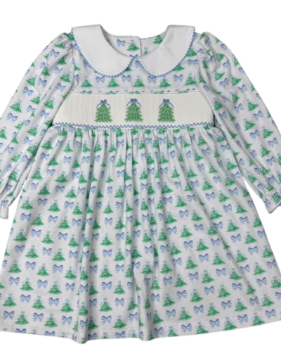 Christmas Tree Smocked Dress