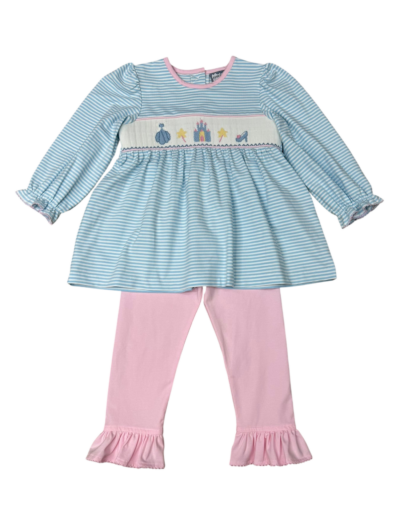 Princess Smocked Ruffle Pant Set
