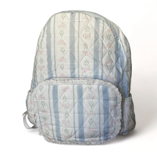 Dainty Floral Quilted Backpack