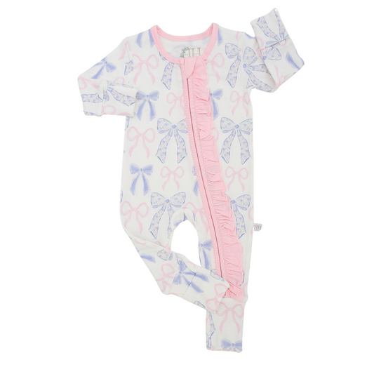 Born to Bloom Double Zipper Romper