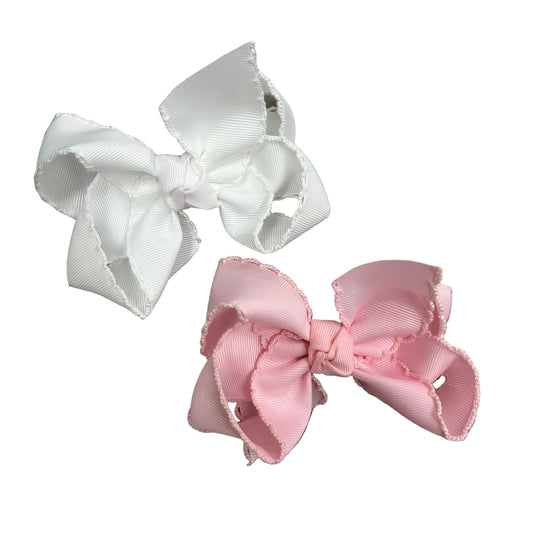Crochet Edge Bows- 4.5"