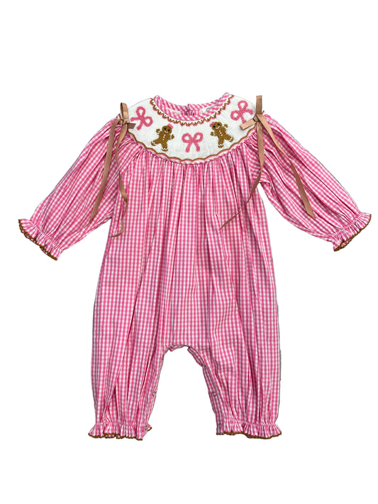 Pink Gingham Gingerbread Jumper
