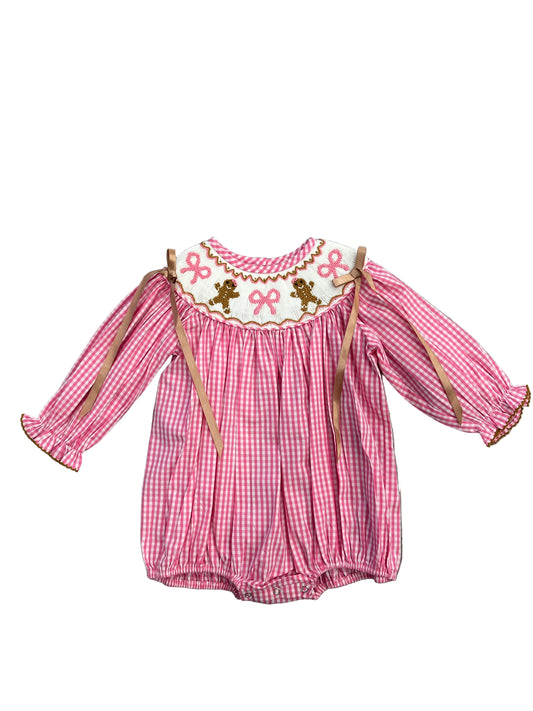 Pink Gingham Gingerbread Bubble