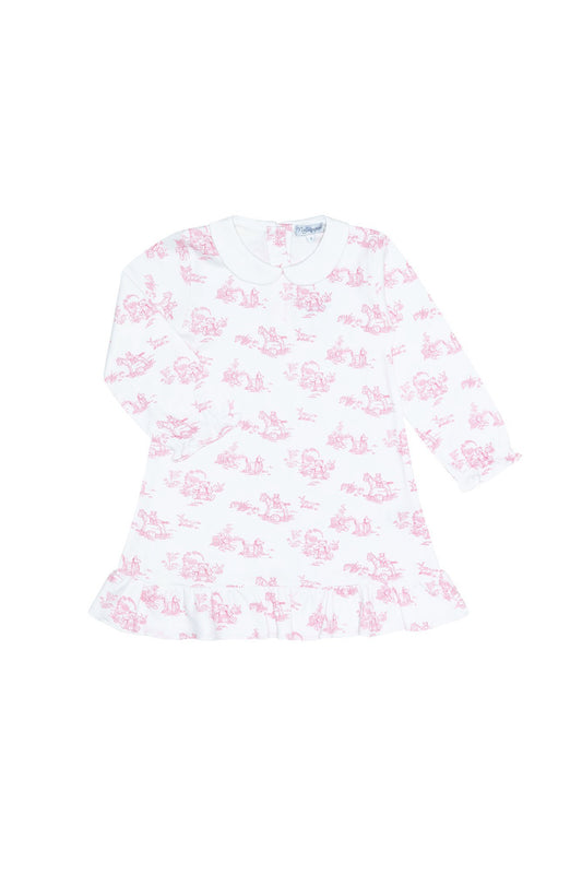 Pink Toile LS Playtime Dress