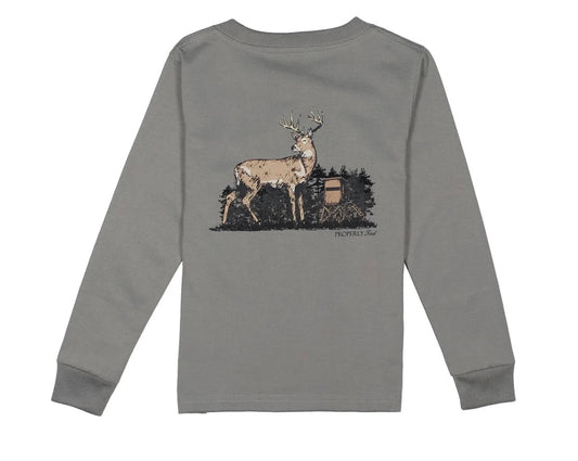 Boys Deer Season LS Battleship Grey