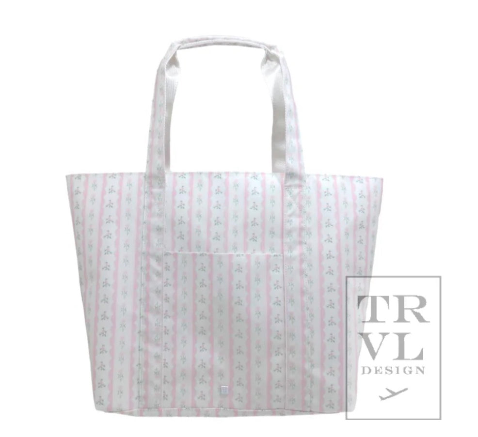 JUMBO TOTE - X-Large Tote RIBBON FLORAL PINK