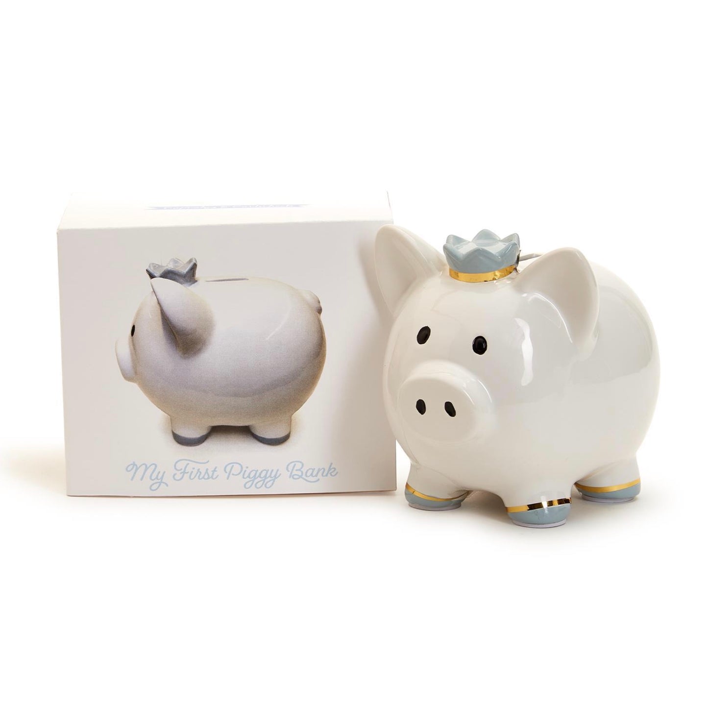 First Piggy Bank with Crown