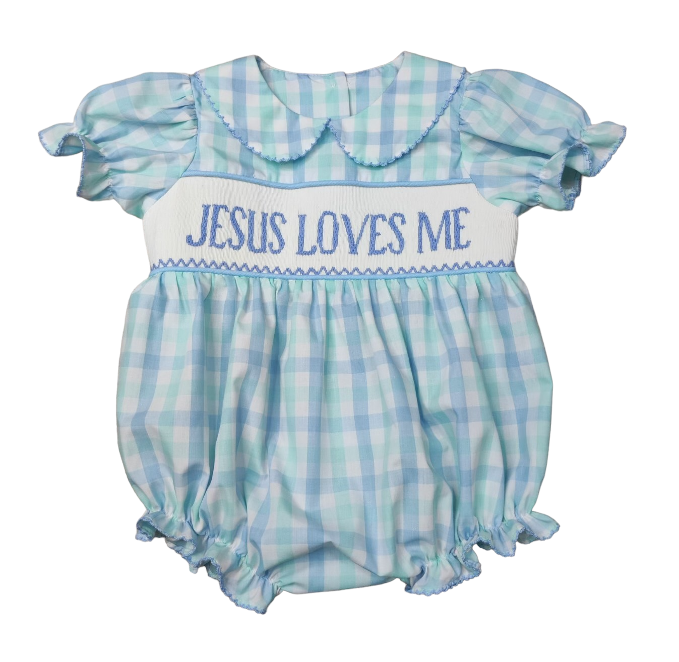 Jesus Loves Me Smocked Bubble