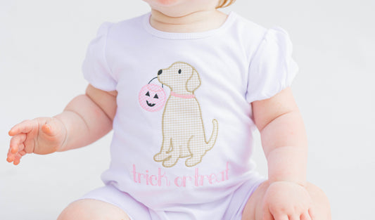 Trick or Treat Puppy Girls Romper