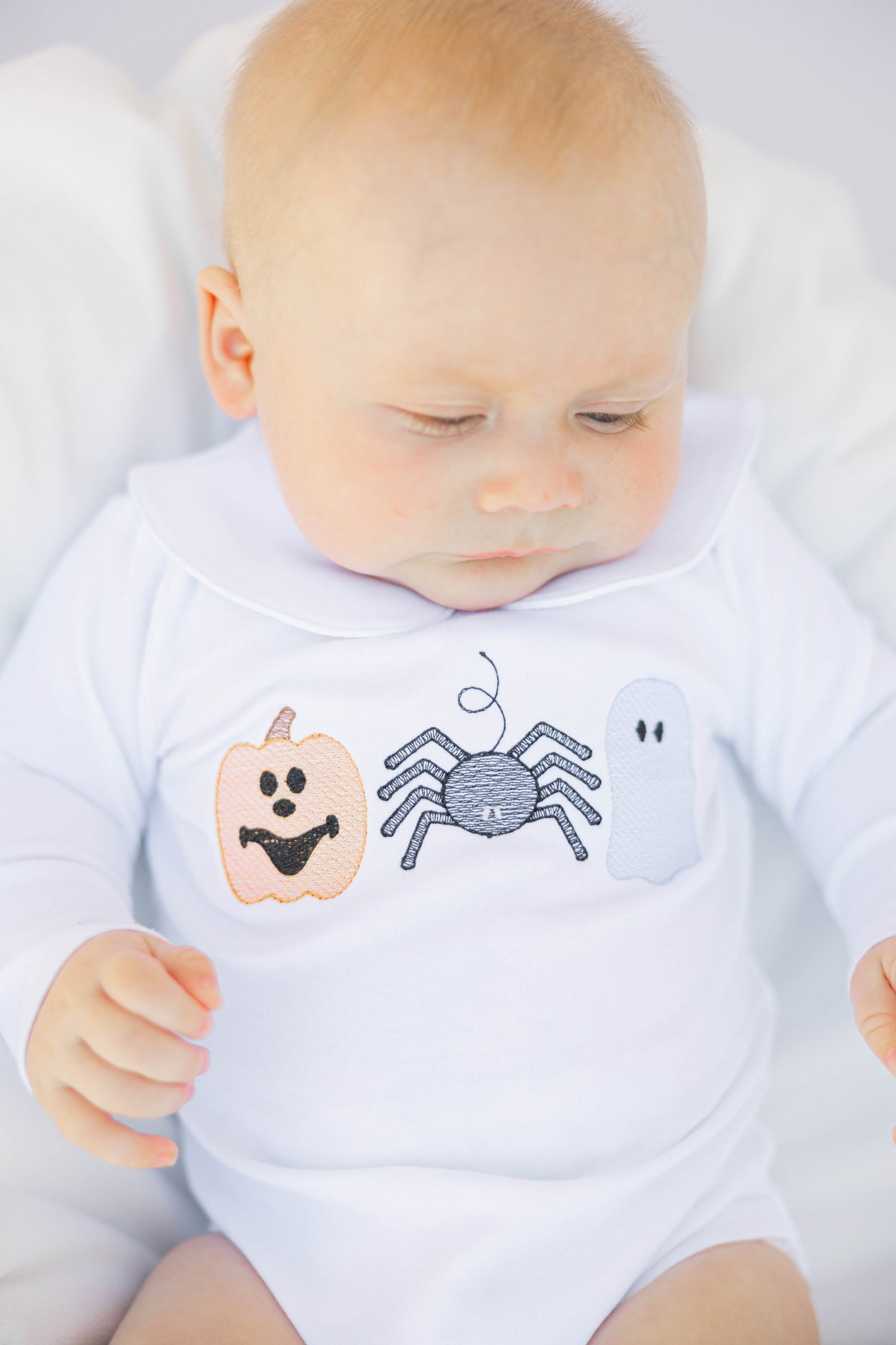 Pumpkin Spider Ghost Boys Bodysuit