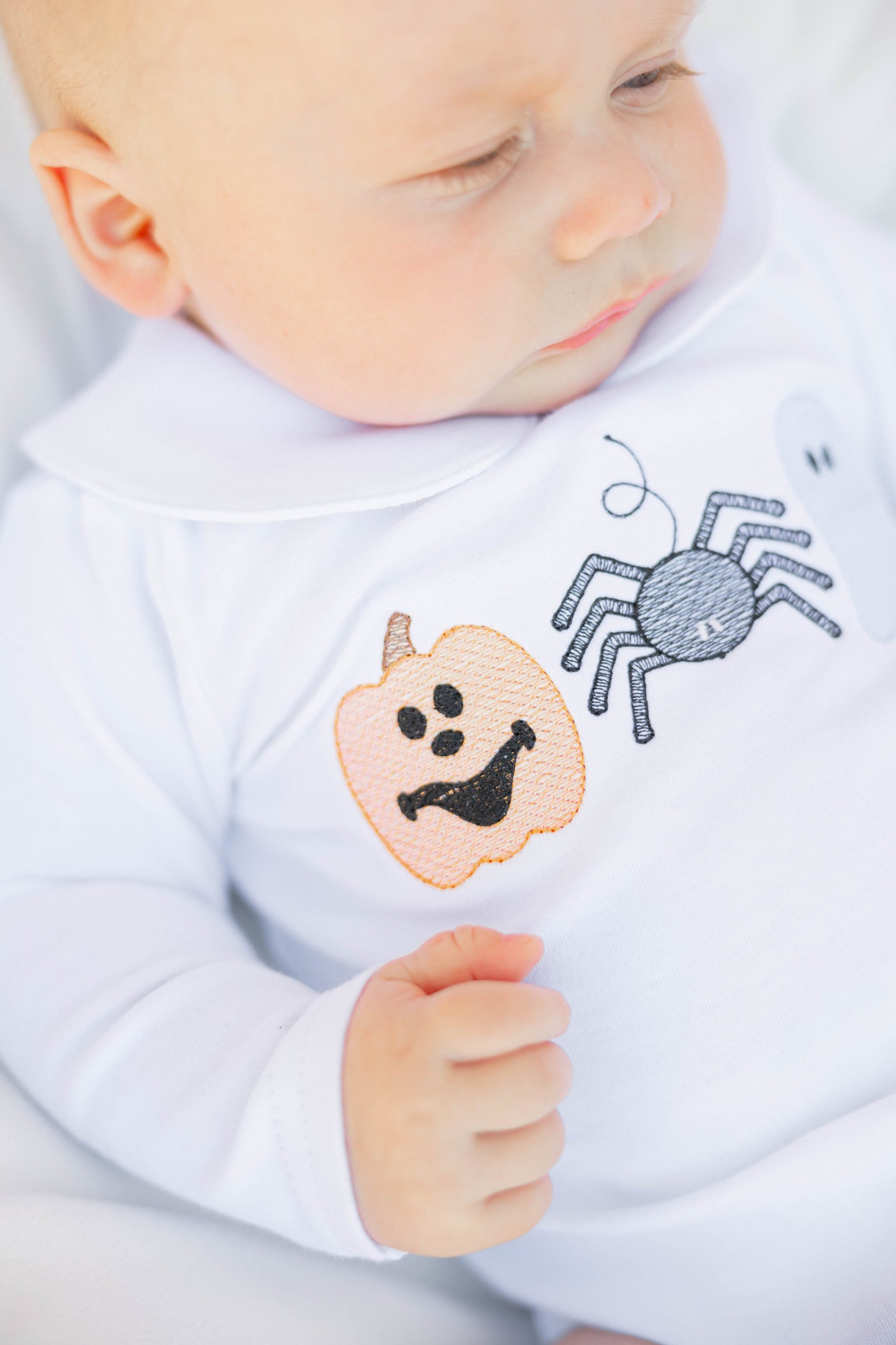 Pumpkin Spider Ghost Boys Bodysuit