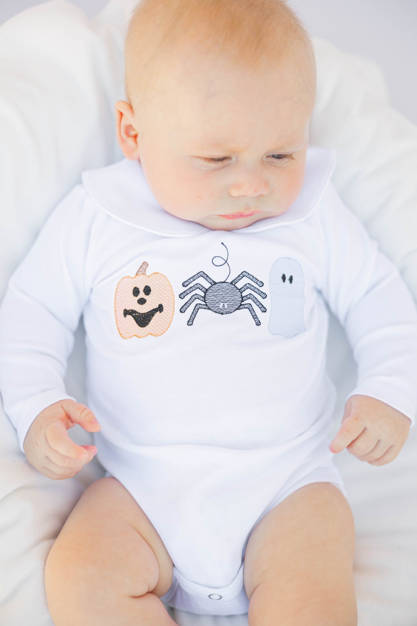 Pumpkin Spider Ghost Boys Bodysuit