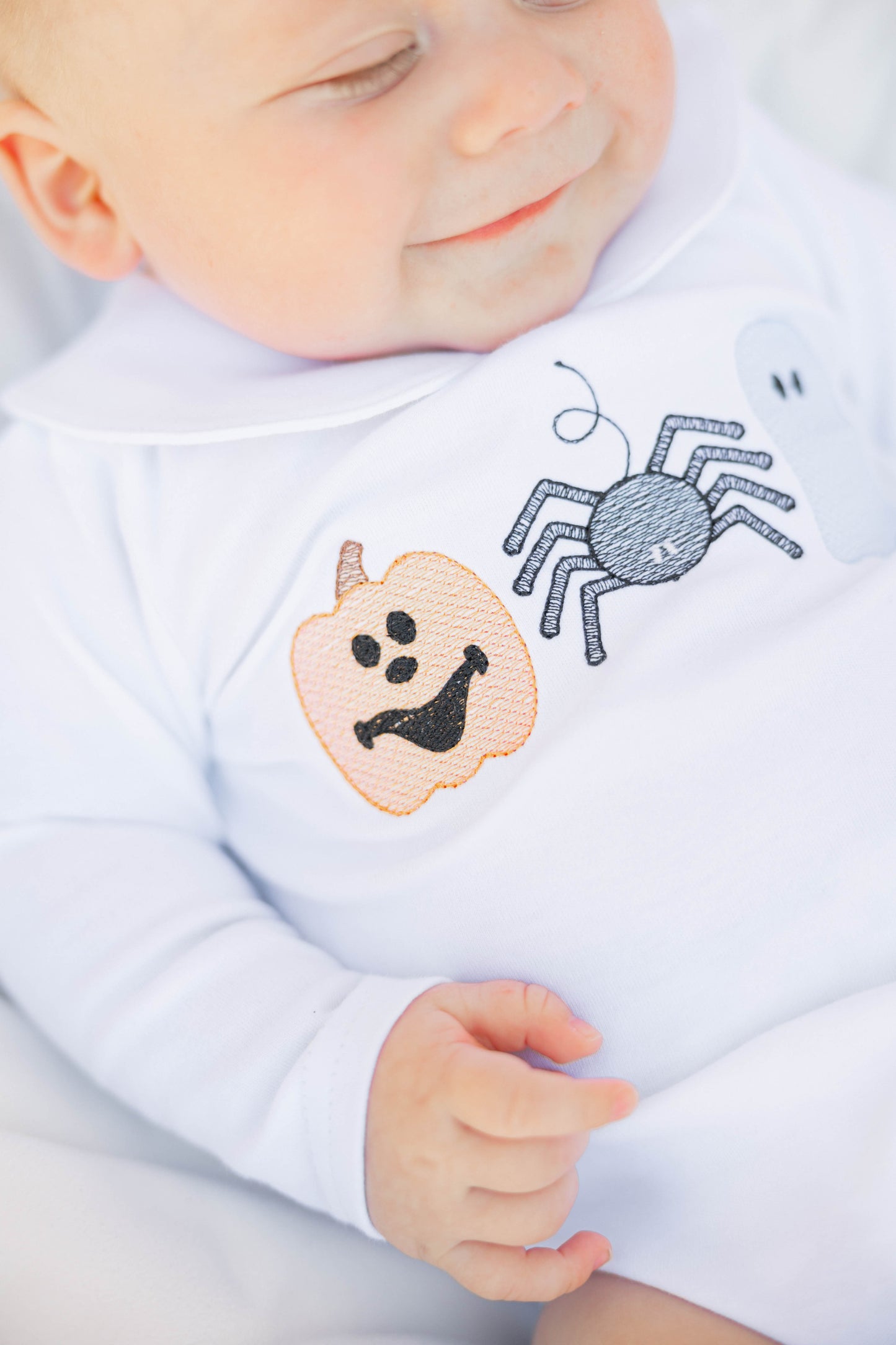 Pumpkin Spider Ghost Boys Bodysuit