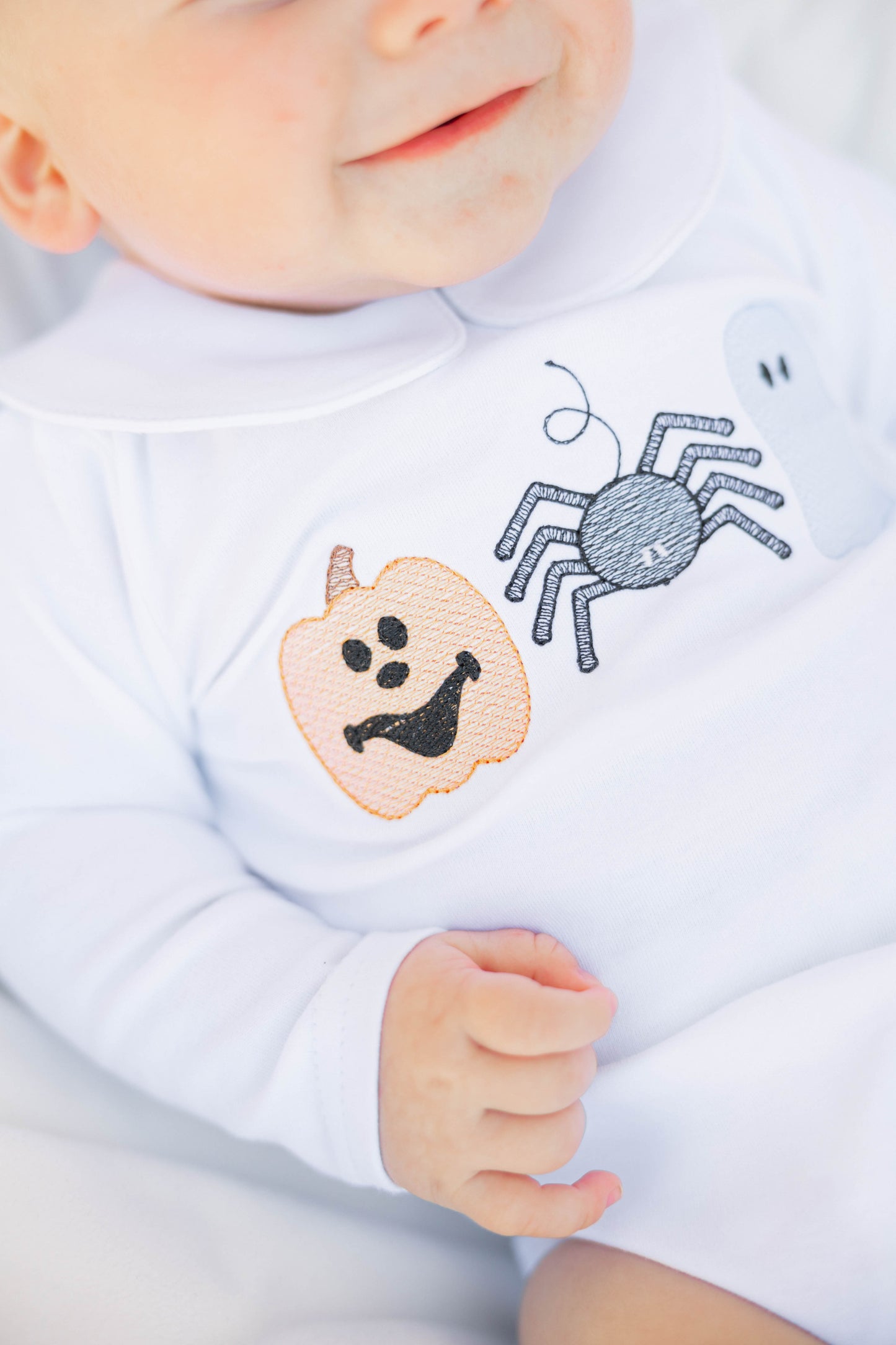 Pumpkin Spider Ghost Boys Bodysuit