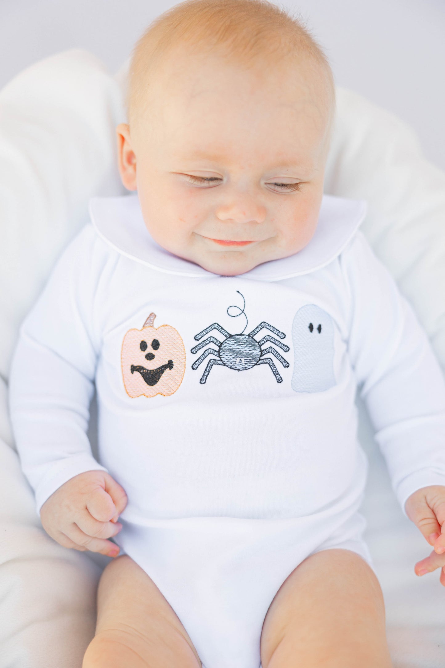 Pumpkin Spider Ghost Boys Bodysuit