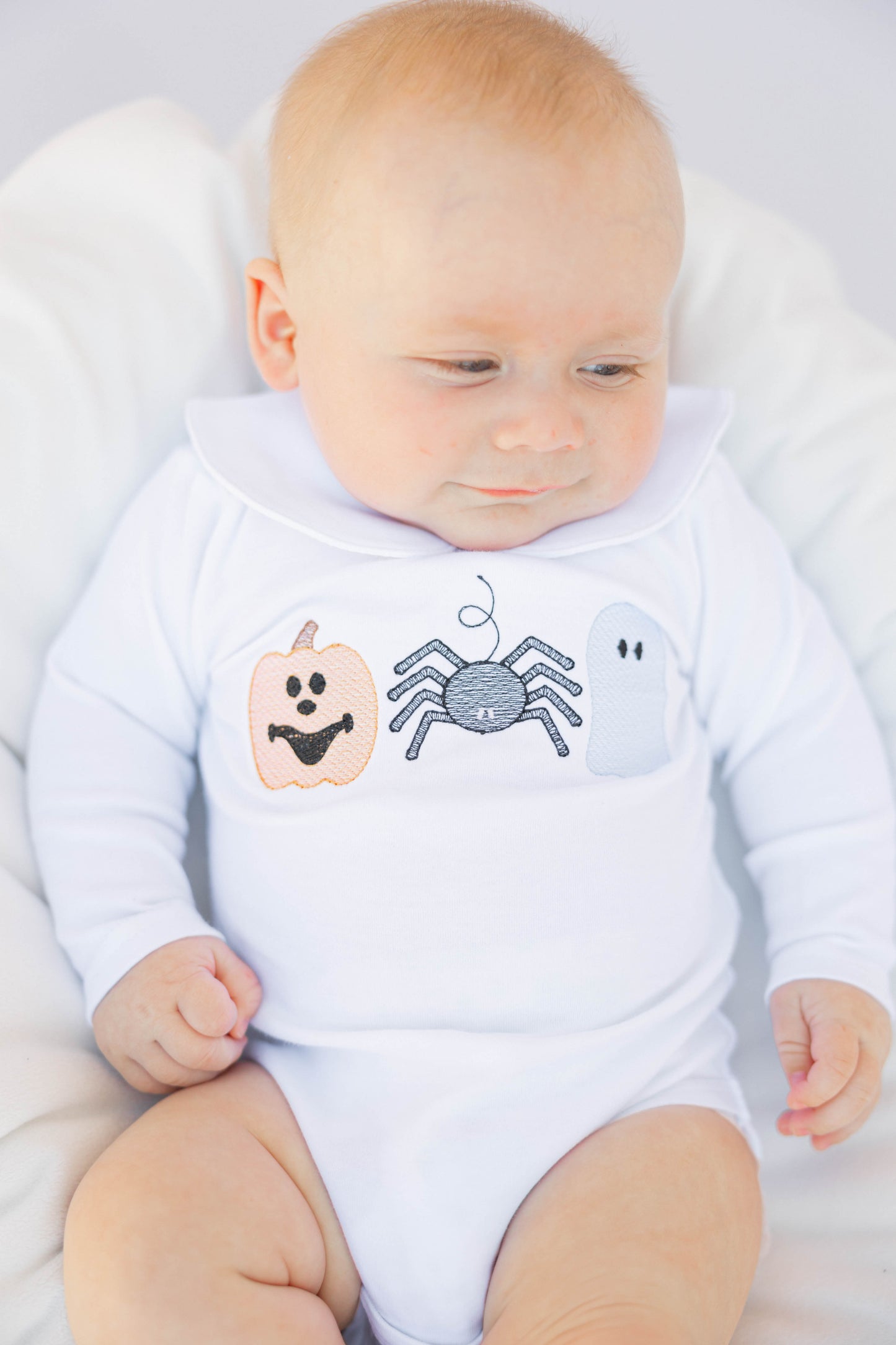 Pumpkin Spider Ghost Boys Bodysuit